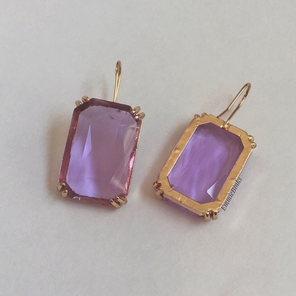 New For Love and Lemons Flirty Lavender Drop Earrings - Picture 5 of 8